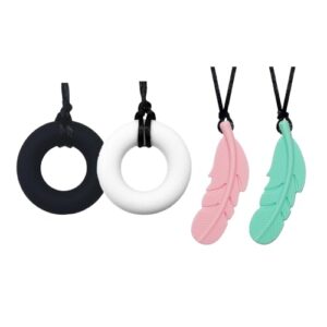 4 Pcs Chew Teether Necklace