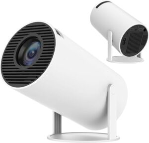 AILRINNI 4K Mini Projector with WiFi and Bluetooth 5.0-200 ANSI Outdoor Movie Projector