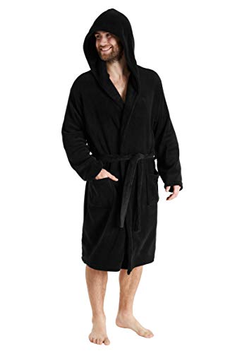 CityComfort Dressing Gown Mens Fleece Hooded Dressing Gowns