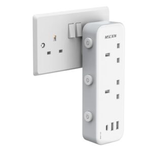 Double Plug Adaptor with USB (1USB-C