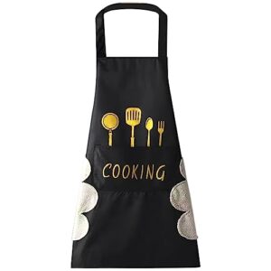 VEKXAR Adjustable Apron Unisex Waterproof Apron Apron with Pockets Chefs Apron Hand Wipe Design Apron for Women Men Gardening Cooking Painting BBQ