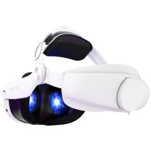 DESTEK QH3 Pressure-Free Quest 3 Head Strap: Enhance Comfort with Added Top-Fit Adjustment - Compatible with Meta Quest 3; Balances Weight at 3 Angles