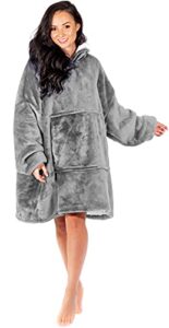 Nightbex® Original Blanket Hoodie - Oversized Super Soft Hoodie Blanket with Fleece - Wearable Comfy Hooded Sweatshirt for Men