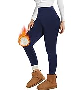 TNNZEET Fleece Lined Leggings Women UK High Waisted Thermal Leggings Womens in Winter