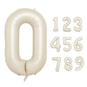 40 Inch Cream Number 0 Balloon