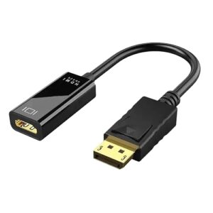 Pipestation DisplayPort to HDMI | 4K DP to HDMI Adapter Gold-Plated Connector | Display Port to HDMI Adaptor DP to HDMI Converter | HDMI to Display Port Adapter 4K compatible with Dell HP and more
