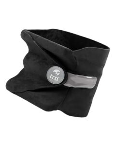 l Travel Pillow black | space-saving neck pillow for relaxing travel on the plane