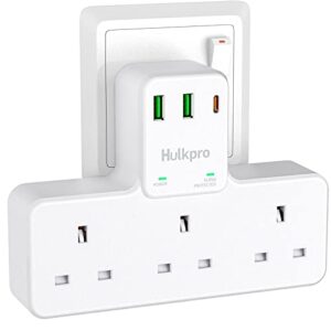 3 Way Plug Adaptor with 3 USB Slots