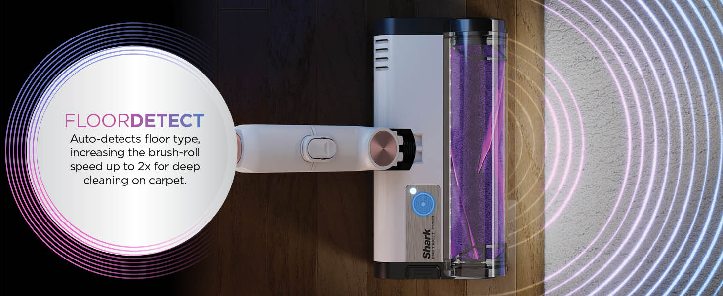 Shark Detect Pro Cordless Vacuum Cleaner, 2L Auto-Empty, Light, Flexible Anti Hair Wrap, Pet Tools