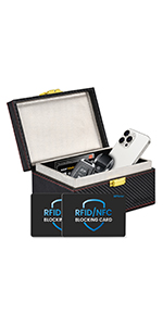Faraday box and rfid blocking card