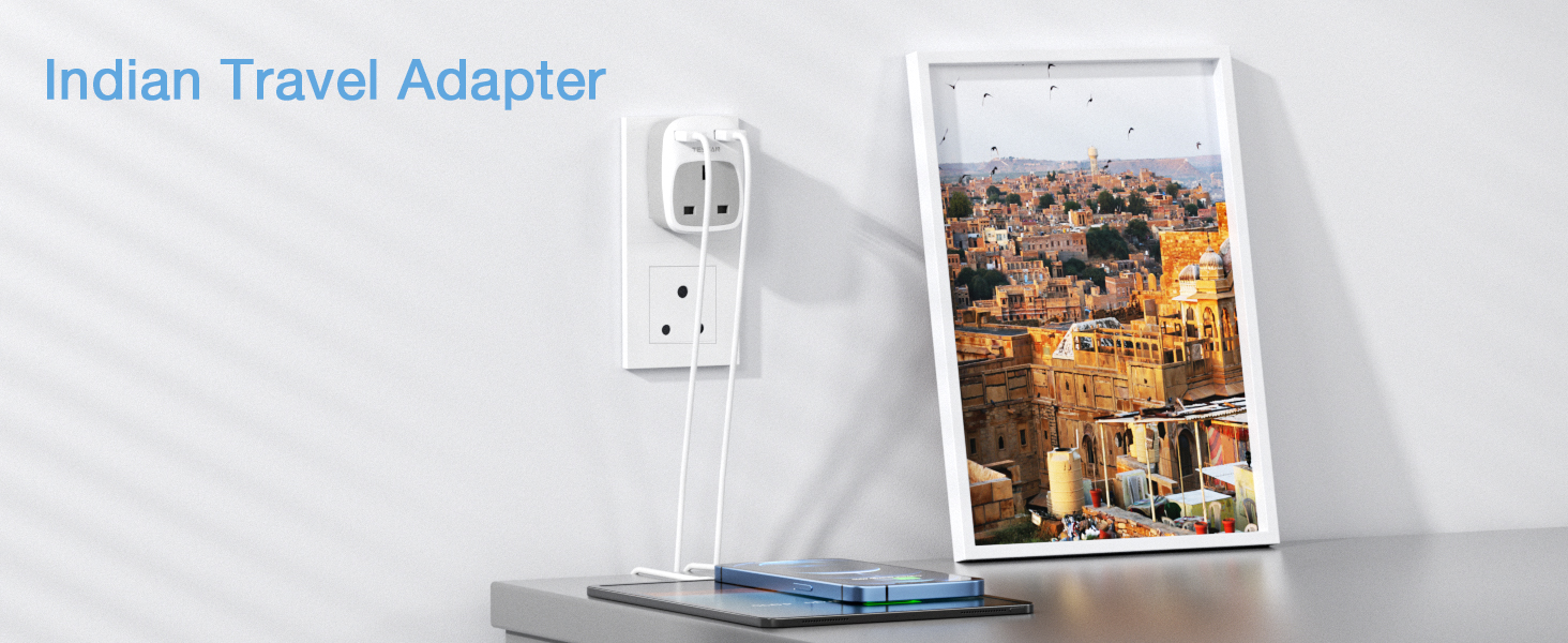 UK to India Plug Adapter