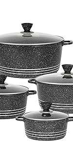 black cookware nonstick die-cast