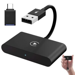 CarPlay Wireless Adapter for Factory Wired CarPlay 2023 Upgraded car play Dongle for Wireless Automatic Connection Plug & Play Fit for iPhone iOS 10+ & Cars from 2015