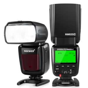 NEEWER NW655-C TTL Flash Speedlite Compatible with Canon DSLR Cameras
