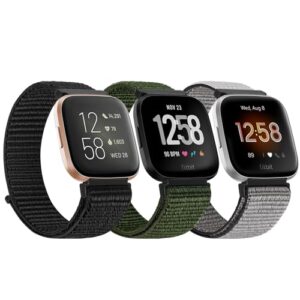 YCHDDER Nylon Straps Compatible with Fitbit Versa 2 Strap/Fitbit Versa Strap/Fitbit Versa Lite Strap/Fitbit Versa SE Strap
