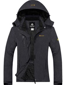 GEMYSE Women's Mountain Waterproof Ski Jacket Windproof Fleece Outdoor Winter Coat with Hood