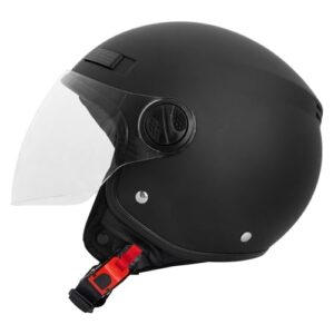 Zorax Matt Black M (57-58cm) ZOR-609 Open Face Helmet Scooter Motorbike Motorcycle Crash Helmet ECE 2206
