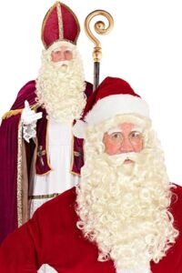 Bella Dox Professional Santa Claus & St. Nicholas Wig + Beard + Moustache + Eyebrows Adult Christmas Xmas Santa Father Christmas Party Gifts