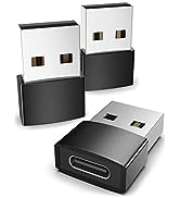 Syntech USB C Female to USB Male Adapter Pack of 3[Aluminum Shell, High Stability] Type C to USB ...