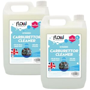 Flow 10 Litre Ultrasonic Cleaner Fluid | 10:1 Dilution | Ideal for Automotive Parts Cleaning Carburettors and Valves