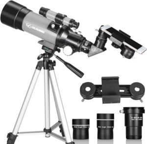 Celticbird 70mm Aperture 400mm Astronomical Refracting Telescope for Kids Beginners - Travel Telescope with Tripod