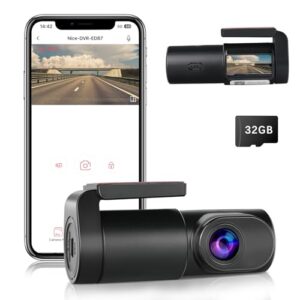 DINGBLUE Dash Cam Front with SD Card