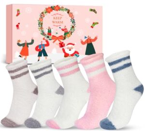 Cat Socks Womens Christmas Gifts - Funny Cute Animal Ladies Socks Womens Cotton Warm Thermal Winter Socks 4-7
