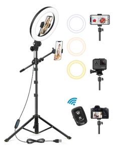 LUXSURE Ring Light with Tripod Stand & Phone Holder