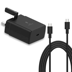 45W Samsung Fast Charger USB C Plug and Cable 2M Type C Phone Charger for Samsung Galaxy S23 Ultra/S23/S23+/S22/S22+/S22 Ultra/S21 Ultra/S21+/S20/Note 20/Note 10/A33 A72 A71 A53 A52 A51 A50 Adapte