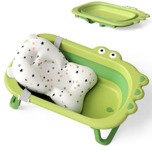 Hibtn Foldable Baby Crocodile Bathtub