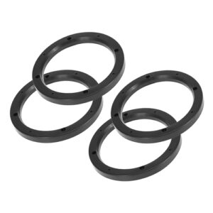 Partuto 4 Pcs 6.5 Inch Universal Speaker Spacer Adapter - Plastic Black