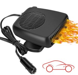 Portable Car Heater That Plug into Cigarette Lighter 12V Windshield Defroster & Defogger 2 in 1 Fast Heating/Cooling Automobile Heater Demister Vehicle Heater Fan Suitable for All Car