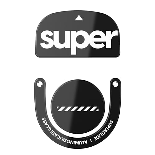 Superglide2 - New Controllable Speed Textured Surface Smoothest Mouse Feet/Skates Made with Ultra Strong Glass Smooth and Durable Sole for Logitech G Pro X Superlight2 [Black]