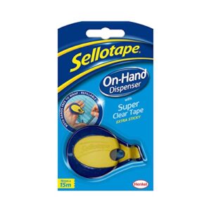 Sellotape On-Hand Dispenser with Super Clear Tape