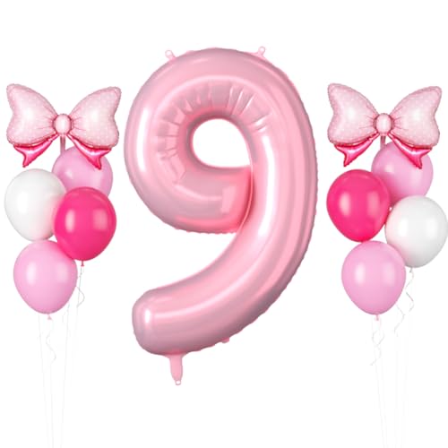Pearl Pink Number 9 Balloon