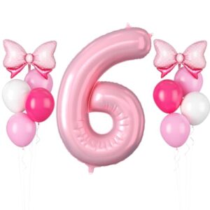 Pearl Pink Number 6 Balloon