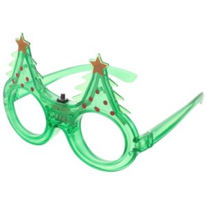 PRETYZOOM Christmas Tree Light Up Flashing LED Sunglasses