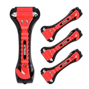 LETREEN 4 Pack Car Emergency Escape Window Break Hammer Safety Seat Belt Cutter Tool