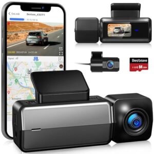 Bestsee 4k dash cam front and rear wireless with WiFi
