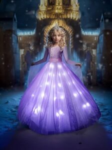 UPORPOR Light Up Princess Costumes for Girls
