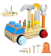 OSLINE Toys for 1 2 3 Year Old Boy Girl,Wooden Train Set Dinosaur Toys for Boys Age 2 3 4,Montess...