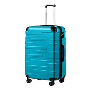 COOLIFE Hard Shell Suitcase with TSA Lock and 4 Spinner Wheels Lightweight 2 Year Warranty Durable (Turquoise Green