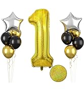 Happy Birthday Balloons Banner, Silver Happy Birthday Foil Balloons 16 Inch Mylar Foil Letter Bal...