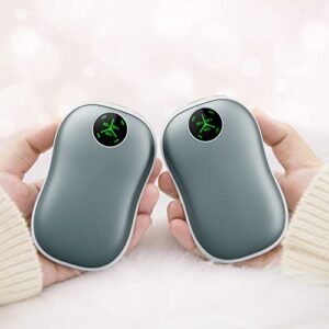 Hand Warmers Rechargeable 2 Pack - Jialexin 5000mAh*2 Large Hand Warmer Reusable- Electric Handwarmers Reusable Portable for Raynauds