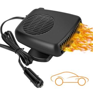 Showvigor Portable 12V Car Heater That Plug into Cigarette Lighter Windshield Defroster & Defogger 2 in 1 Fast Heating/Cooling Automobile Heater Demister Vehicle Heater Fan Suitable for All Ca