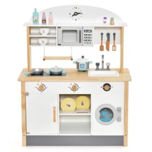 COSTWAY Wooden Kids Play Kitchen