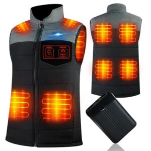 ganopterygon Heated Vest Heating Jacket with 3 Adjustable Temperature Electric USB Rechargeable Winter Thermal Vest Warm