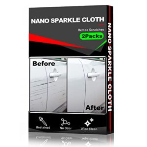 2 Pack Nano Sparkle Cloth for Car Scratches