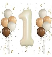 Laser Gold Number 50 Balloon, 40 Inch 50th Birthday Balloons, 12Pcs Metallic Gold Black Latex Bal...