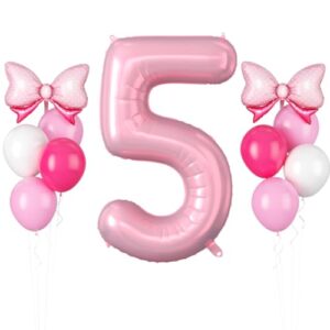 Pearl Pink Number 5 Balloon